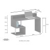 Moderner eleganter Büroschreibtisch mit Aufsatz 140x60x92,5cm Esse 2 Plus 