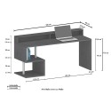 Schreibtisch Büro modernes Design 180x60x92,5cm mit Aufsatz Esse 2 Plus 