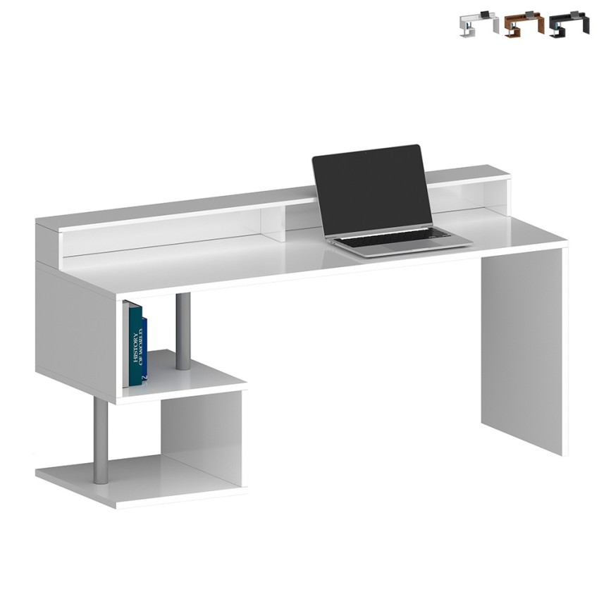 Schreibtisch Büro modernes Design 180x60x92,5cm mit Aufsatz Esse 2 Plus Angebot Schreibtisch Büro modernes Design 180x60x92,5cm mit Aufsatz Esse 2 Plus Angebot