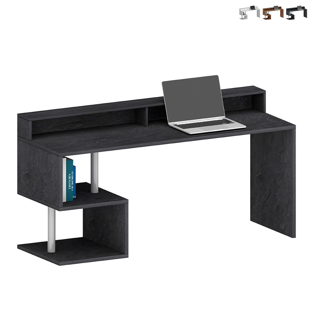 Büro Schreibtisch modernes Design 180x60x92,5cm mit Aufsatz Esse 2 Plus