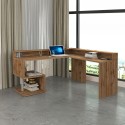 Moderne Eckschreibtisch für Zuhause und Büro mit Aufsatz Esse 2 A Plus Rabatte