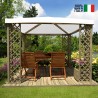Holz-Gartenpavillon 3x3m weiß PVC-Plane UV-beständig Fox JT40 Pocket Verkauf