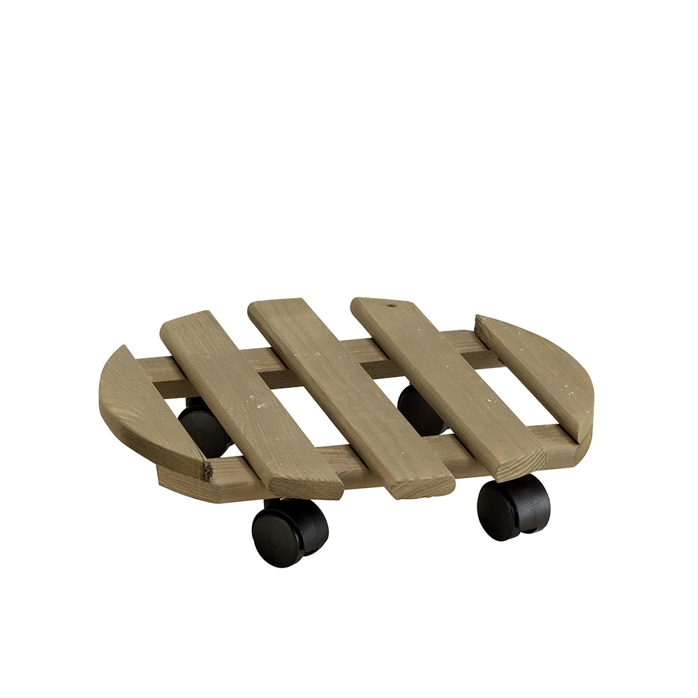 Runder Pflanzenroller Ø35 aus Holz mit Rollen Videl TS