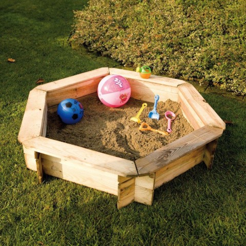 Sandbox aus Holz für Kinder Garten außen 180x26cm Tuttifrutti. Aktion