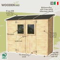 Anlehnhaus aus Holz für Garten, Geräteschuppen Vaniglia 245x102 Verkauf