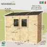 Anlehnhaus aus Holz für Garten, Geräteschuppen Vaniglia 245x102 Verkauf