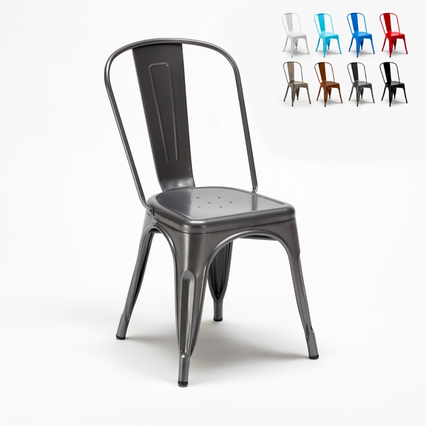 20er set stühle industrieller stil aus metall- und stahl für küche und bar steel one 20 stück 