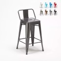 Barhocker im industrie stil aus metall mit rückenlehne Steel Top Angebot