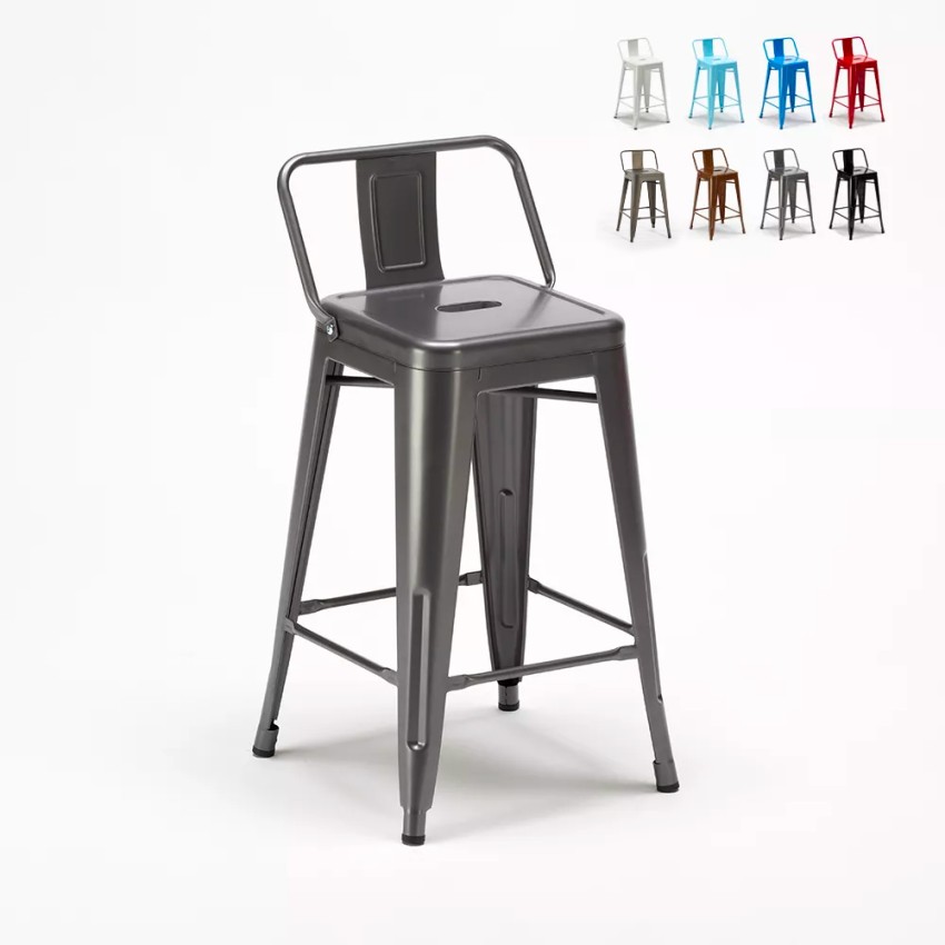 Barhocker im industrie stil aus metall mit rückenlehne Steel Top Angebot Barhocker im industrie stil aus metall mit rückenlehne Steel Top Angebot