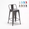 Barhocker im industrie stil aus metall mit rückenlehne Steel Top Angebot