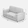 2-Sitzer Sofa mit abnehmbarem Stoff im modernen Stil Marrak 120 