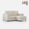 Modernes 2-Sitzer Sofa mit Pouf aus Stoff Marrak 120P Aktion