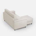 Modernes 2-Sitzer Sofa mit Pouf aus Stoff Marrak 120P 