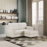 Modernes 2-Sitzer Sofa mit Pouf aus Stoff Marrak 120P Maße