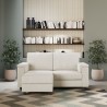 Modernes 2-Sitzer Sofa mit Pouf aus Stoff Marrak 120P 