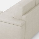Modernes 2-Sitzer Sofa mit Pouf aus Stoff Marrak 120P 