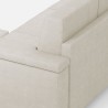 Modernes 2-Sitzer Sofa mit Pouf aus Stoff Marrak 120P 