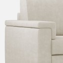 Modernes 2-Sitzer Sofa mit Pouf aus Stoff Marrak 120P 