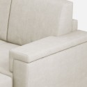 Modernes 2-Sitzer Sofa mit Pouf aus Stoff Marrak 120P 