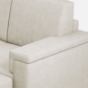 Modernes 2-Sitzer Sofa mit Pouf aus Stoff Marrak 120P 