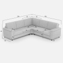 Ecksofa aus Stoff, 5-Sitzer, 246x246cm, moderner Stil, Marrak 14AG 