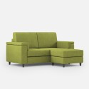 Moderner 2-Sitzer Stoffsofa 168cm mit Hocker Marrak 140P 