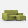 Moderner 2-Sitzer Stoffsofa 168cm mit Hocker Marrak 140P 
