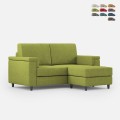 Moderner 2-Sitzer Stoffsofa 168cm mit Hocker Marrak 140P Aktion