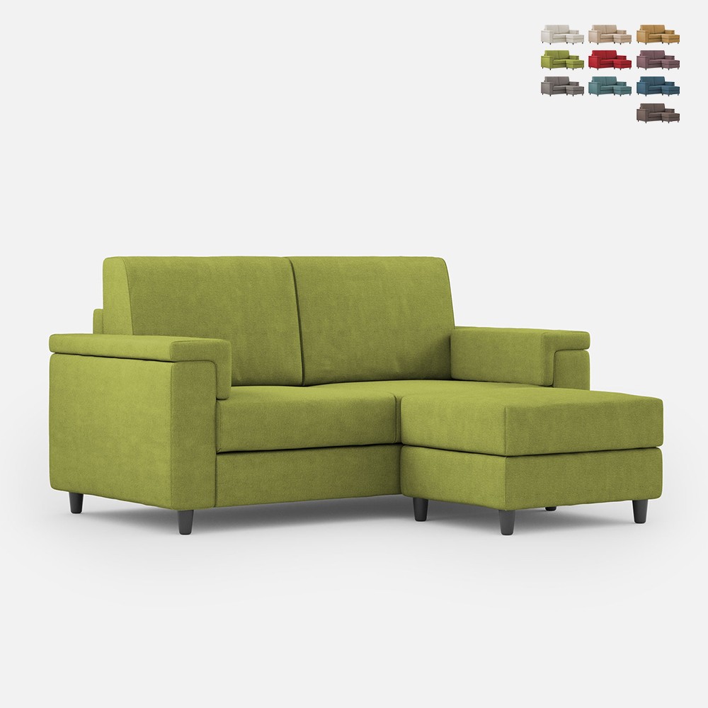 Moderner 2-Sitzer Stoffsofa 168cm mit Hocker Marrak 140P