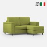 Moderner 2-Sitzer Stoffsofa 168cm mit Hocker Marrak 140P 