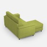 Moderner 2-Sitzer Stoffsofa 168cm mit Hocker Marrak 140P 