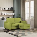 Moderner 2-Sitzer Stoffsofa 168cm mit Hocker Marrak 140P Maße
