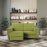 Moderner 2-Sitzer Stoffsofa 168cm mit Hocker Marrak 140P 