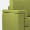 Moderner 2-Sitzer Stoffsofa 168cm mit Hocker Marrak 140P 
