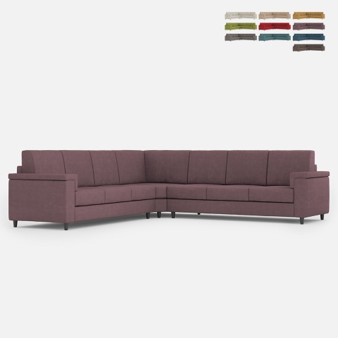 Großes Ecksofa 7-Sitzer aus Stoff 286x286 cm Marrak 18AG Aktion