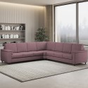 Großes Ecksofa 7-Sitzer aus Stoff 286x286 cm Marrak 18AG Maße