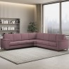 Großes Ecksofa 7-Sitzer aus Stoff 286x286 cm Marrak 18AG Maße