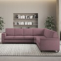 Großes Ecksofa 7-Sitzer aus Stoff 286x286 cm Marrak 18AG 