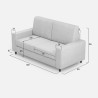 2-Sitzer Sofa aus Stoff 168 cm, klassisch modernes Design Sakar 140 