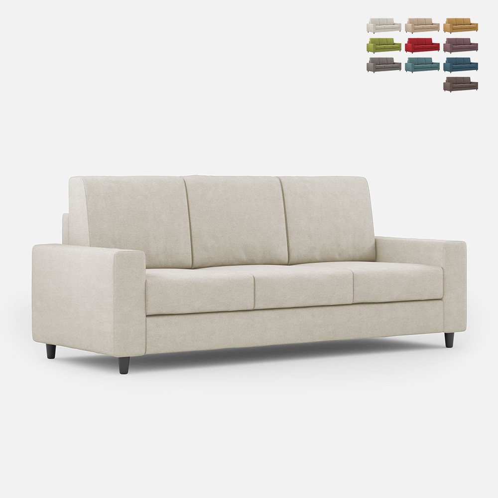 Sofa Wohnzimmer 3-Sitzer aus elegantem modernem Stoff 208 cm Sakar 180