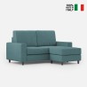 Moderner 2-Sitzer Stoffsofa 168cm mit Fußhocker Sakar 140P Maße