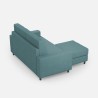 Moderner 2-Sitzer Stoffsofa 168cm mit Fußhocker Sakar 140P 
