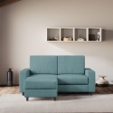 Moderner 2-Sitzer Stoffsofa 168cm mit Fußhocker Sakar 140P 