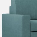Moderner 2-Sitzer Stoffsofa 168cm mit Fußhocker Sakar 140P 