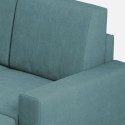 Moderner 2-Sitzer Stoffsofa 168cm mit Fußhocker Sakar 140P 