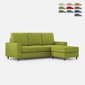 3-Sitzer Sofa mit Pouf, 208 cm, Stoff, Wohnzimmer, Sakar 180P Aktion