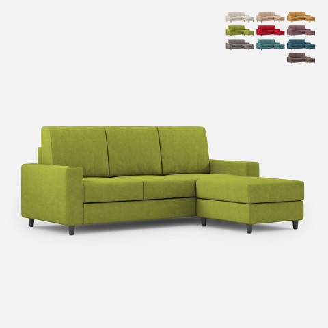 3-Sitzer Sofa mit Pouf, 208 cm, Stoff, Wohnzimmer, Sakar 180P Aktion