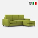 3-Sitzer Sofa mit Pouf, 208 cm, Stoff, Wohnzimmer, Sakar 180P 