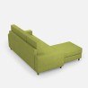 3-Sitzer Sofa mit Pouf, 208 cm, Stoff, Wohnzimmer, Sakar 180P 