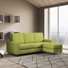 3-Sitzer Sofa mit Pouf, 208 cm, Stoff, Wohnzimmer, Sakar 180P Maße